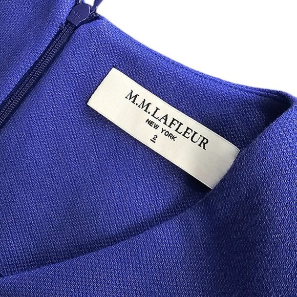 M.M. LaFleur Womens V-Neck Stretch Nylon Knit Dress Purple Size 2 Minimalist - Picture 4 of 8